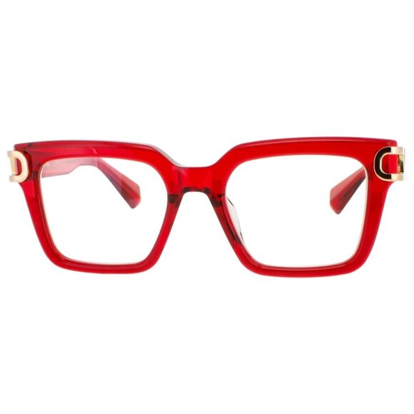 NWT VALENTINO EYEGLASSES SQUARE WOMEN RED EYEWEAR - Picture 2 of 3